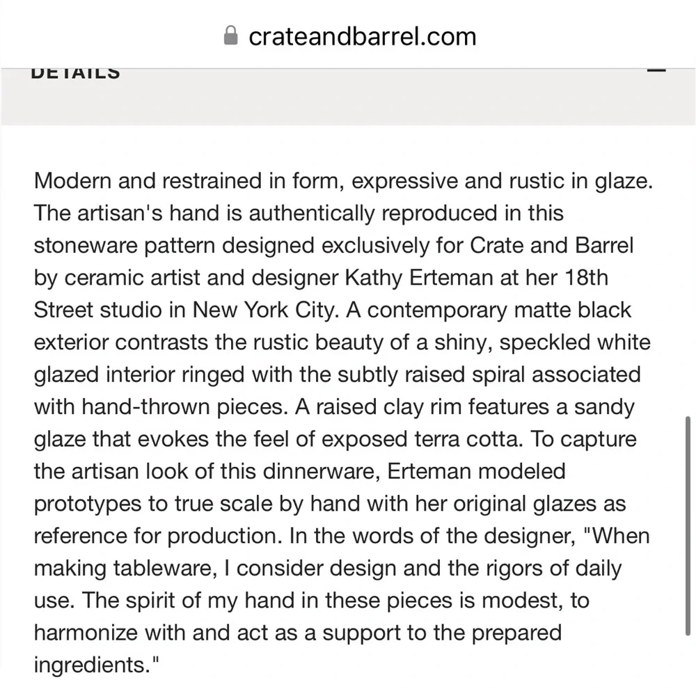 2 x Crate&barrel 18th street mugs